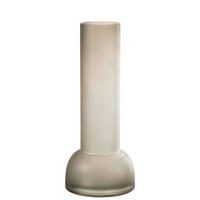VASE  - Greige, Natur, Glas (16/16/38cm) - Ambia Home