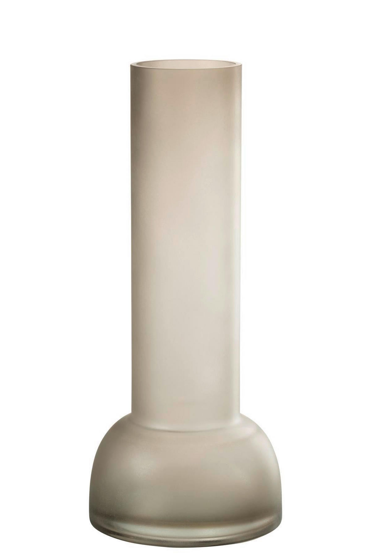 VASE  - Greige, Natur, Glas (16/16/38cm) - Ambia Home