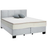 BOXSPRINGBETT 200/200 cm  in Mintgrau  - Mintgrau/Schwarz, Design, Kunststoff/Textil (200/200cm) - Hom`in