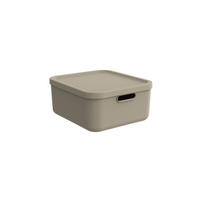BOX MIT DECKEL    39,5/35,5/17,7 cm  - Cappuccino, Basics, Kunststoff (39,5/35,5/17,7cm) - Rotho
