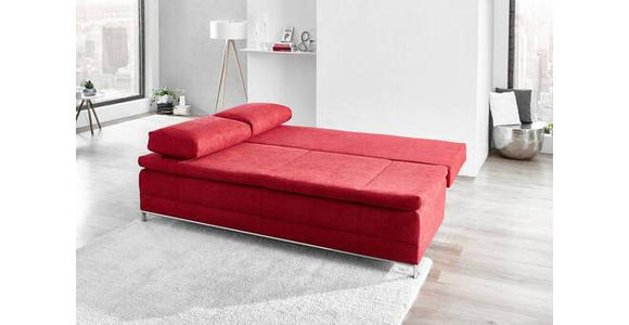 BOXSPRINGSOFA Flachgewebe Naturfarben - Chromfarben/Naturfarben, Design, Textil/Metall (200/93/107cm) - Novel