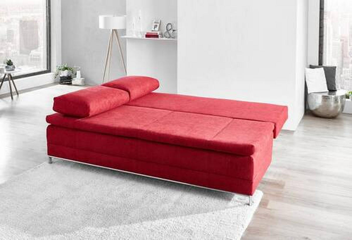 BOXSPRINGSOFA in Flachgewebe Naturfarben  - Chromfarben/Naturfarben, Design, Textil/Metall (200/93/107cm) - Novel
