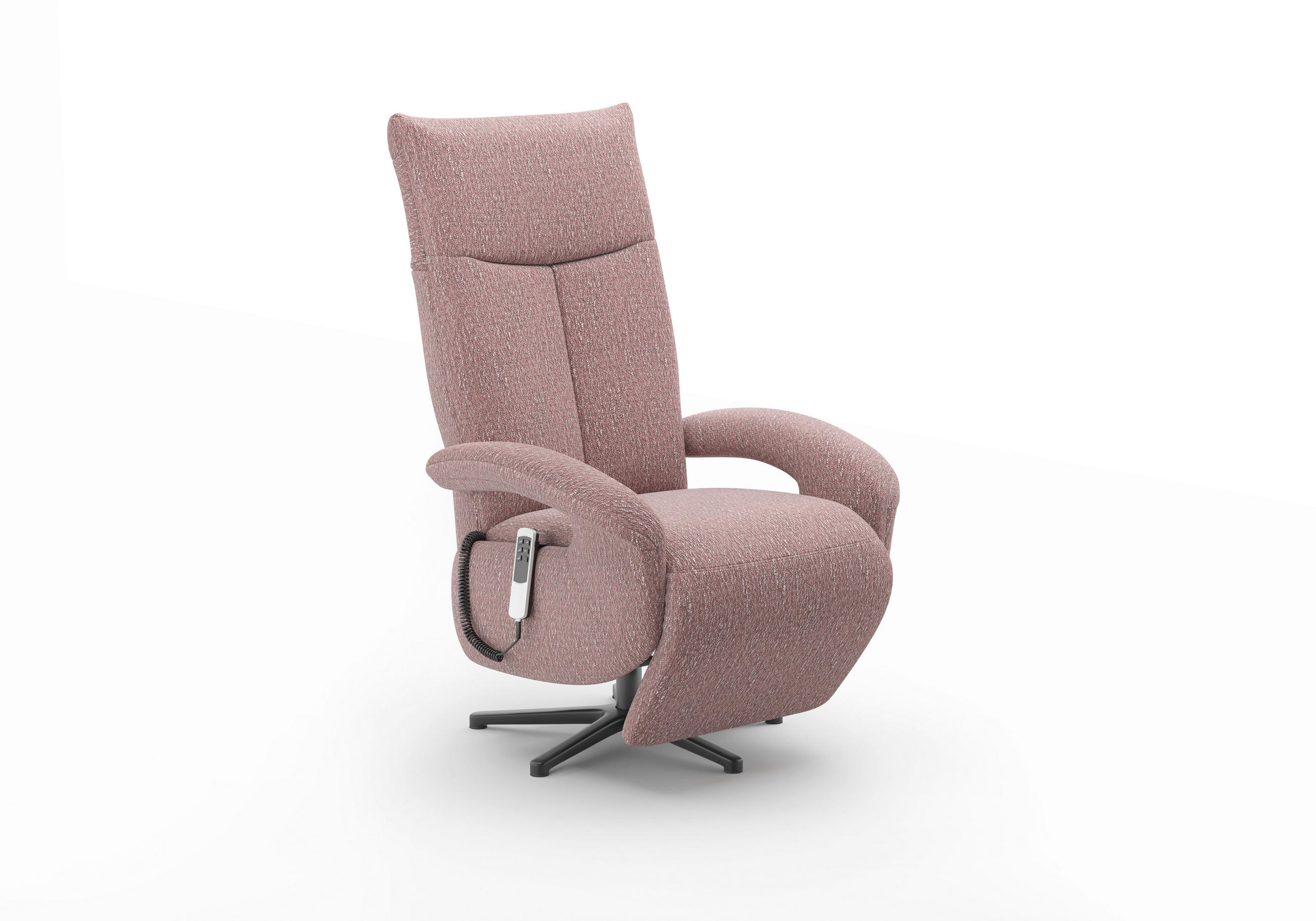 SESSEL in Chenille Aubergine - Aubergine/Schwarz, Modern, Textil/Metall (74/112/82cm) - Sit & More