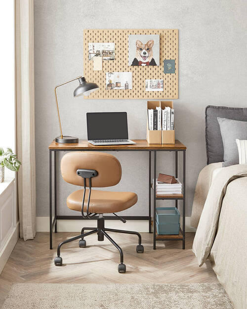 SCHREIBTISCH 100/50/75 cm  in Braun, Schwarz  - Schwarz/Braun, Basics, Holzwerkstoff/Metall (100/50/75cm) - Boxxx