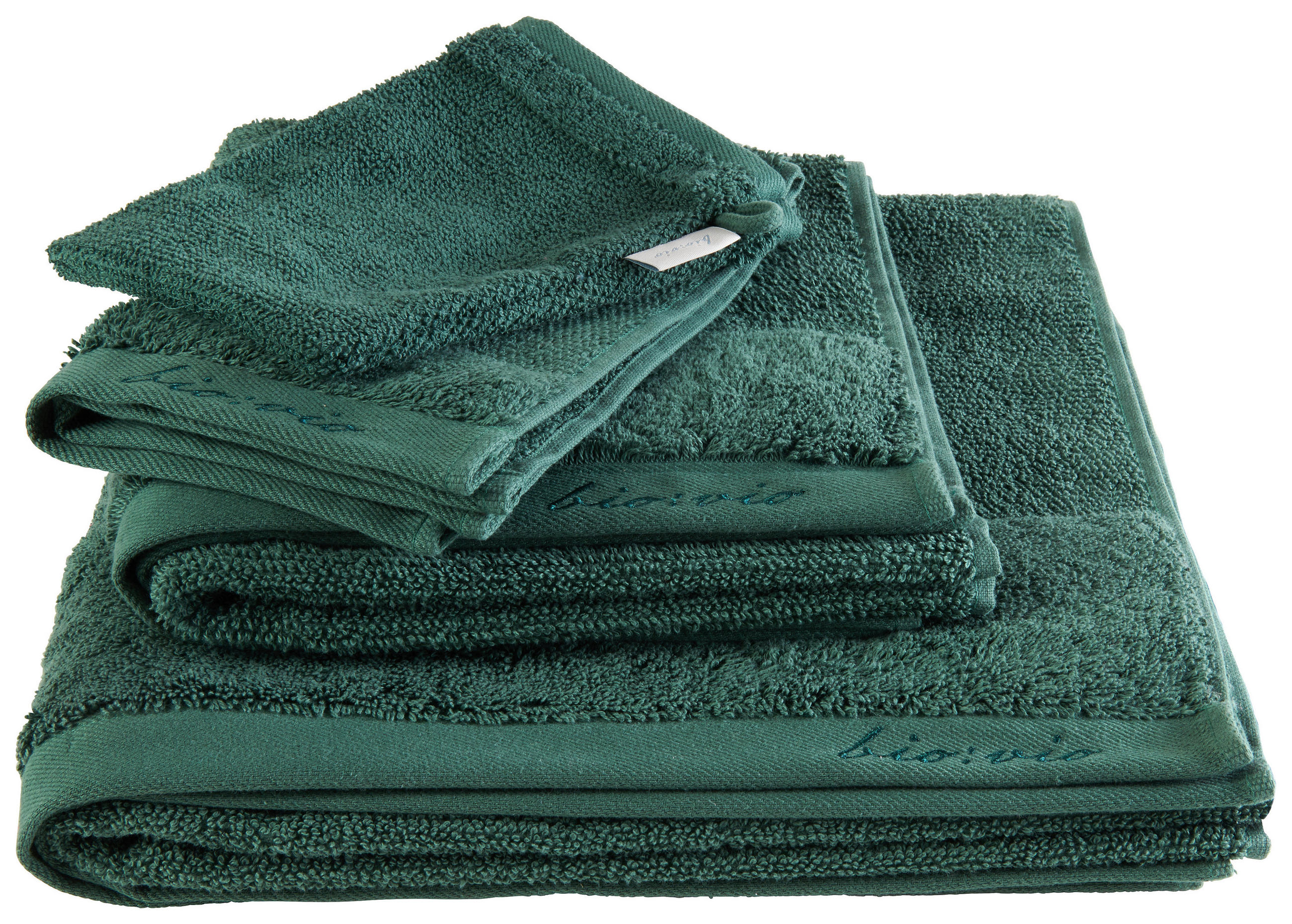 GÄSTETUCH BONITA Dunkelgrün 30/50 cm  - Dunkelgrün, Natur, Textil (30/50cm) - Bio:Vio