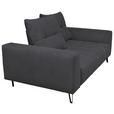 BIGSOFA  in Cord Anthrazit  - Anthrazit/Schwarz, KONVENTIONELL, Textil/Metall (246/100/116cm) - Carryhome