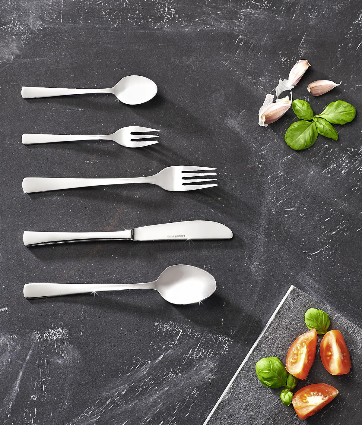 SET DE TACÂMURI 60 piese  ATHENE 60/1  - culoare crom, Basics, metal (37,5/3,5/24cm) - Justinus