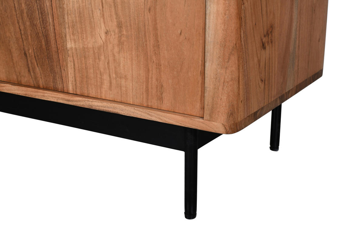 KOMMODE  in 100/120/40 cm  - Schwarz/Akaziefarben, Natur, Holz/Holzwerkstoff (100/120/40cm) - Carryhome