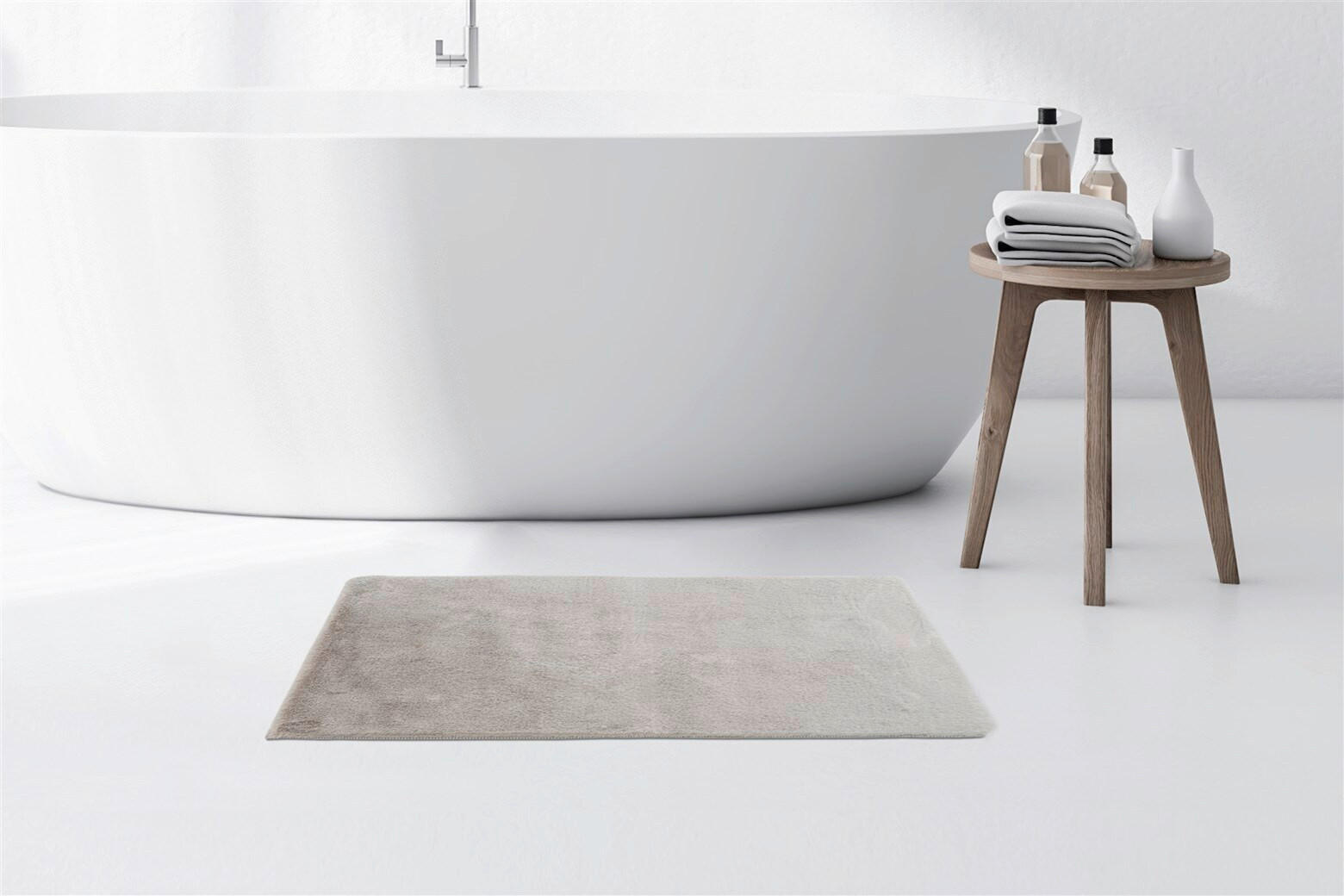 FLACHWEBETEPPICH 50/90 cm Rabbit Light 325 Hellgrau Hellgrau  - Hellgrau, KONVENTIONELL, Kunststoff (50/90cm)