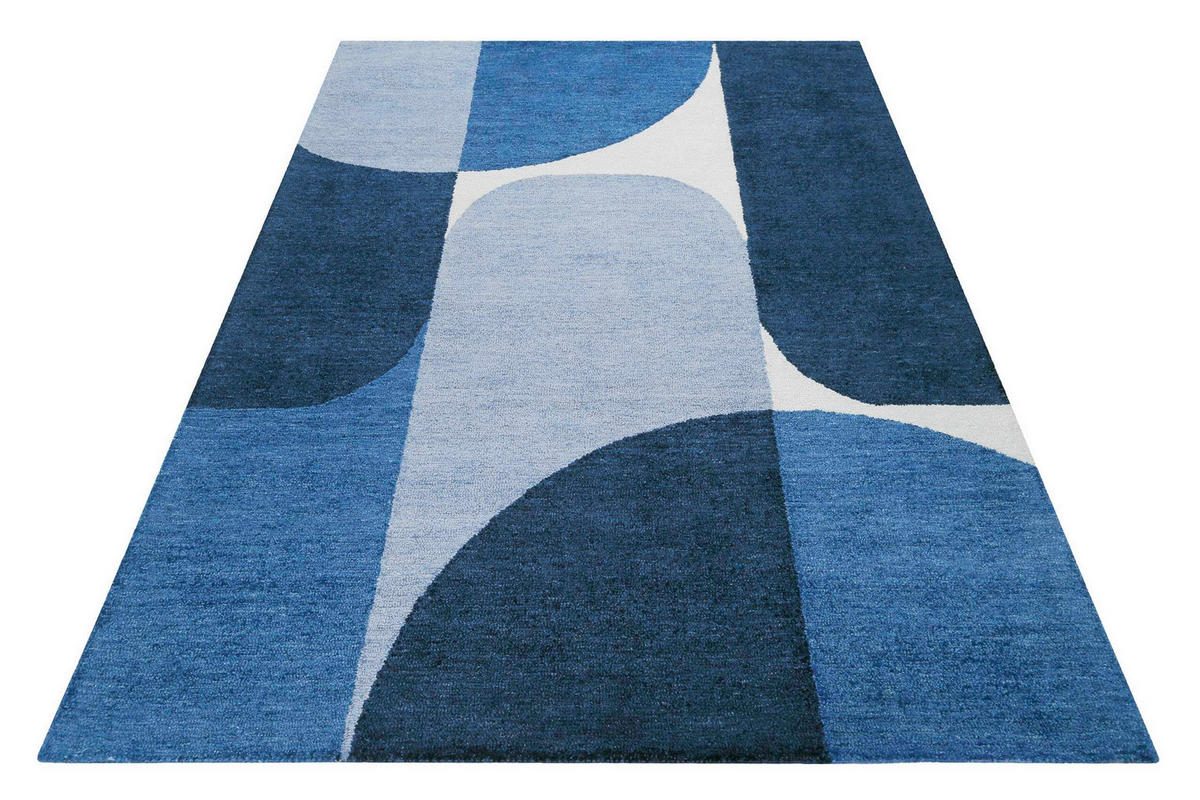 WEBTEPPICH 200/290 cm Backup Blau, Dunkelblau, Pastellblau  - Blau/Pastellblau, KONVENTIONELL, Textil (200/290cm) - Esprit