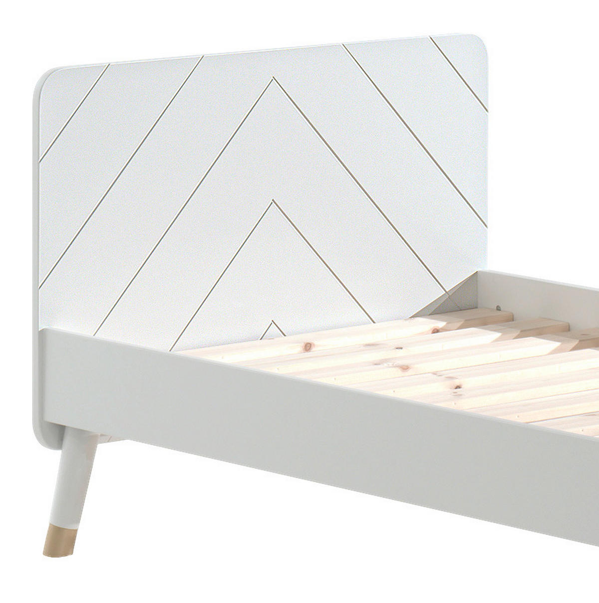 BETT 90/200 cm  in Weiß  - Weiß, KONVENTIONELL, Holzwerkstoff (90/200cm) - MID.YOU
