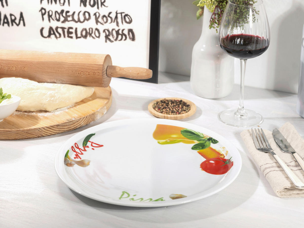 PIZZATELLER Porzellan 4-teilig Milano Pizza  - Multicolor, Basics, Keramik (30cm) - Creatable