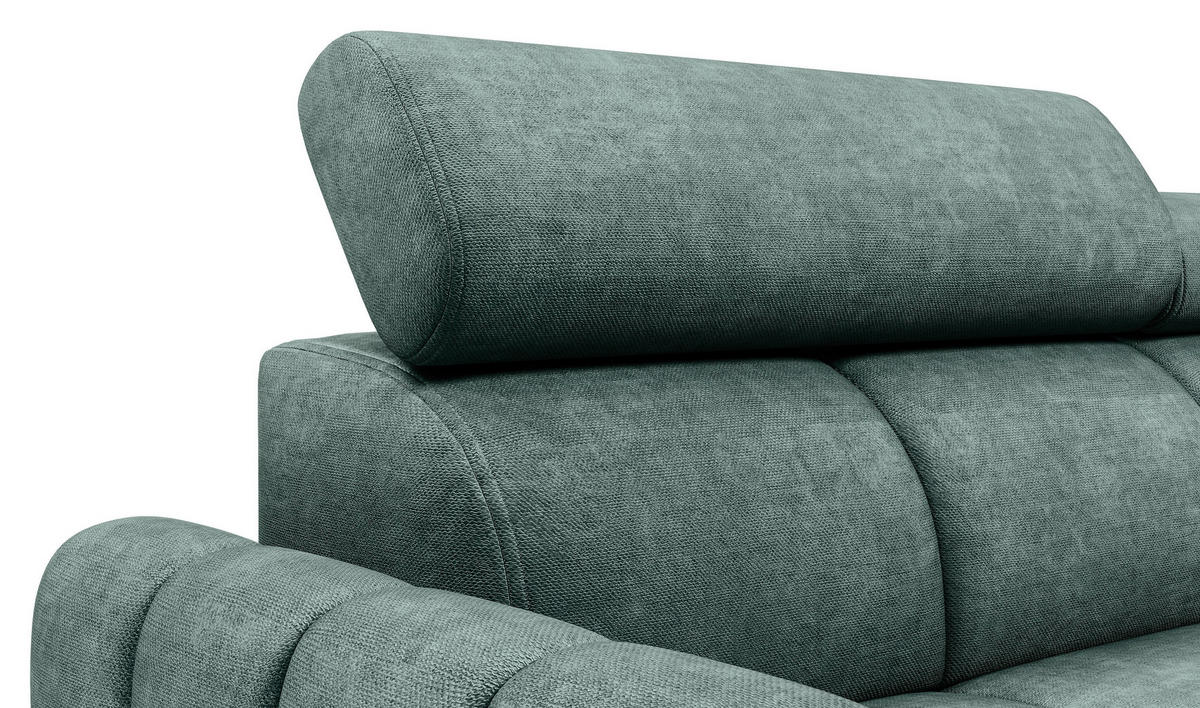 SCHLAFSOFA Flachgewebe Türkis  - Türkis/Schwarz, KONVENTIONELL, Textil/Metall (227/86-100/99cm) - Milino