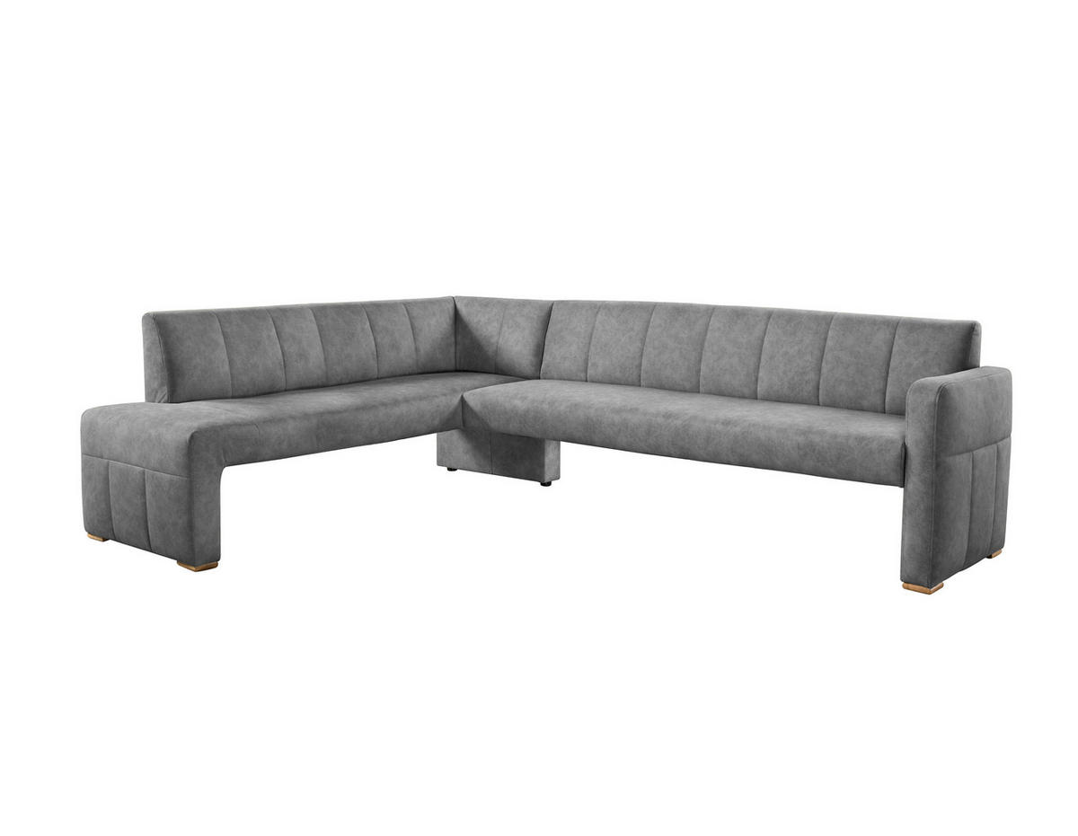 UGAONA KLUPA  siva   - siva/boja hrasta, Moderno, drvo/tekstil (265/199cm) - Livetastic