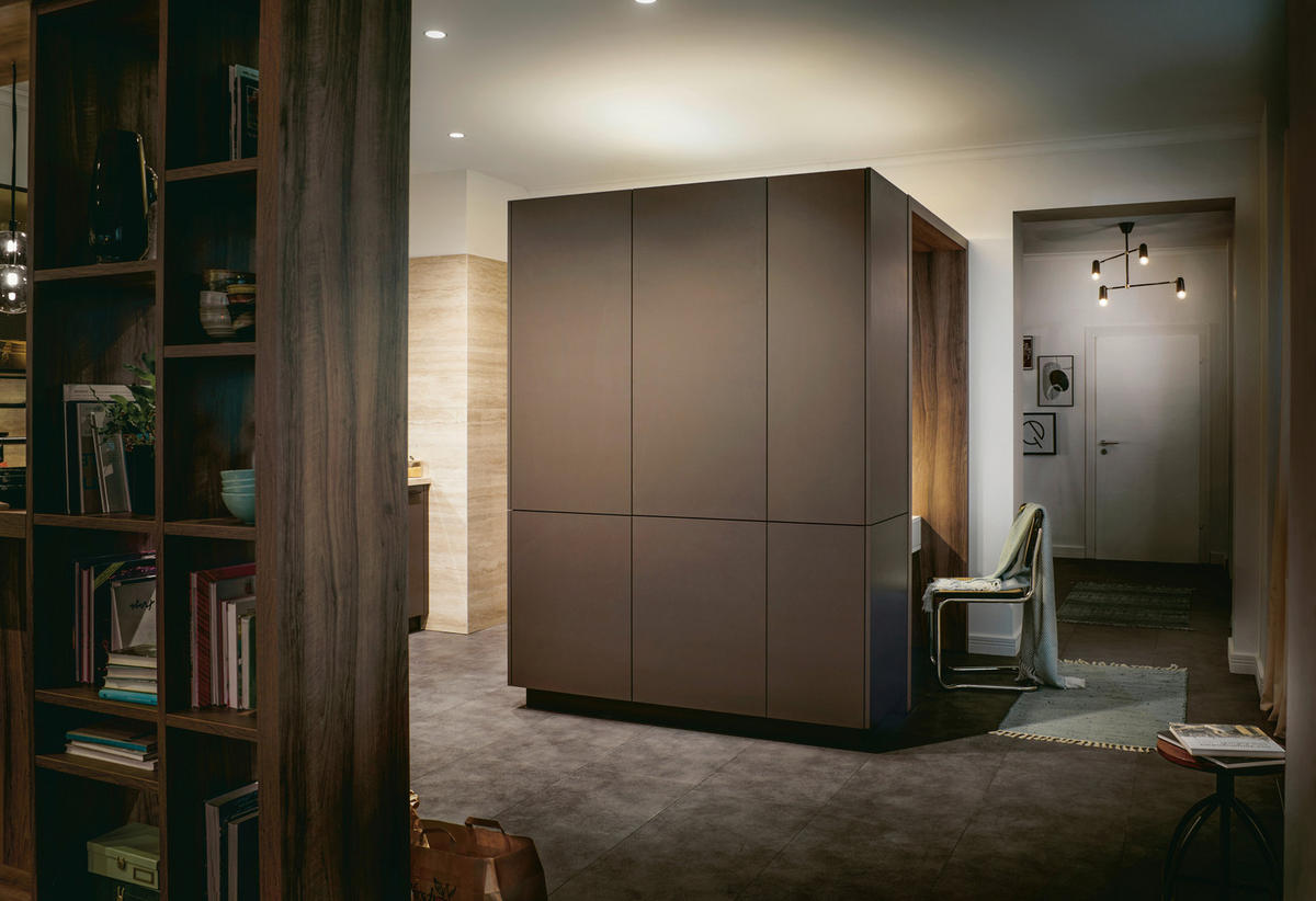 EINBAUKÜCHE   - Mokka, Design, Holzwerkstoff - Schüller