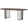ESSTISCH in Metall, Holzwerkstoff 220/110/75 cm  - Dunkelbraun/Schwarz, Design, Holzwerkstoff/Metall (220/110/75cm) - Livetastic