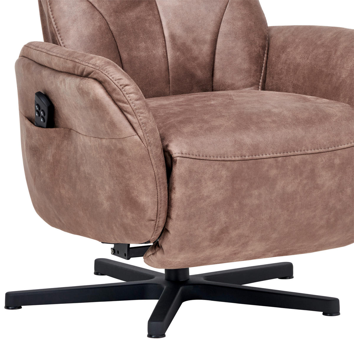 RELAXSESSEL in Leder Braun  - Anthrazit/Braun, Design, Leder/Metall (77/116/89cm) - Himolla