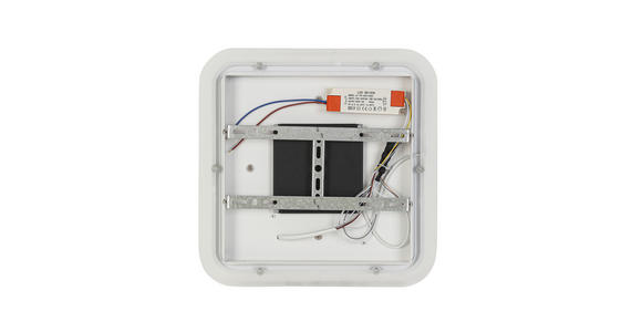 LED-DECKENLEUCHTE 35/35/6 cm   - Chromfarben/Weiß, Basics, Kunststoff/Metall (35/35/6cm) - Novel