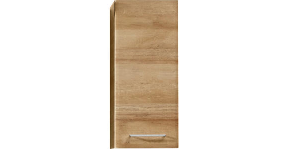 HÄNGESCHRANK 30/70/20 cm  - Chromfarben/Eichefarben, KONVENTIONELL, Glas/Holzwerkstoff (30/70/20cm) - Xora