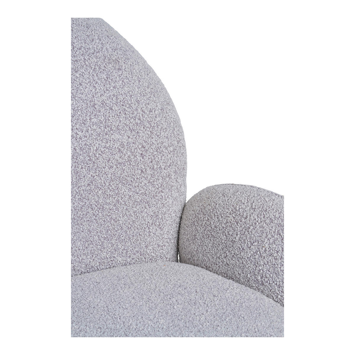 STOL MED ARMSTÖD bouclé  - sandfärgad/svart, Modern, metall/textil (65/91.5/69cm) - MID.YOU