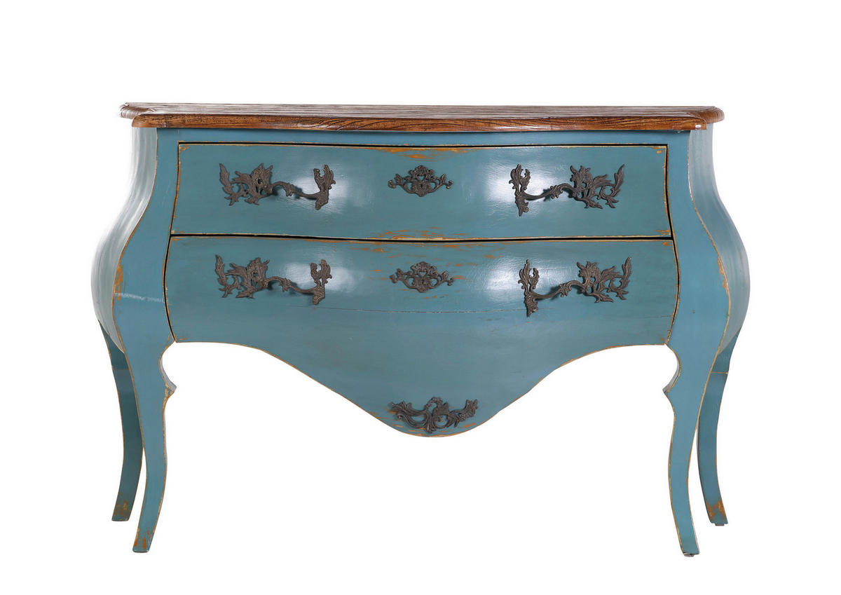 SIDEBOARD  in 122/86/57 cm  - Blau/Messingfarben, Design, Holz/Metall (122/86/57cm) - Landscape