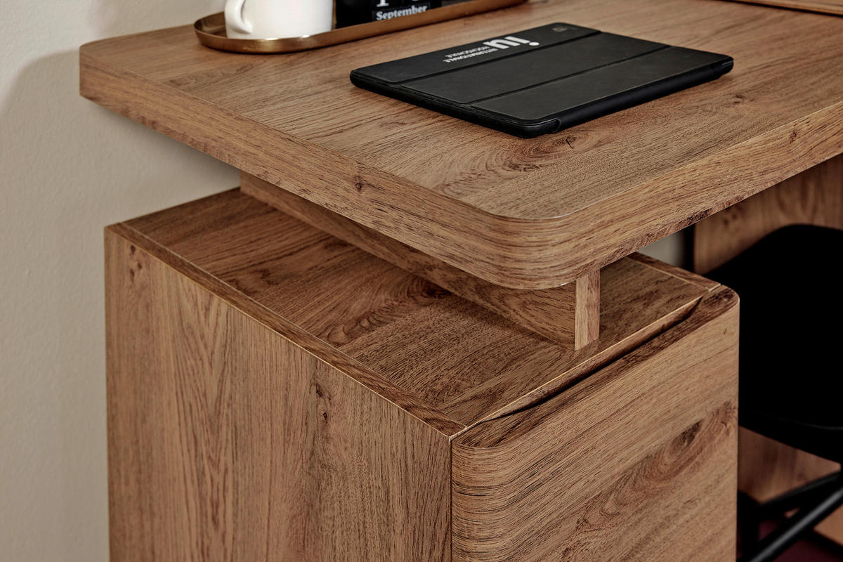SCHREIBTISCH 135/55/76 cm  in Eichefarben  - Eichefarben, Modern, Holzwerkstoff (135/55/76cm) - MID.YOU