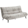 2-SITZER-SOFA  in Mikrofaser Grau  - Schwarz/Grau, KONVENTIONELL, Textil/Metall (198/100/101cm) - Hom`in