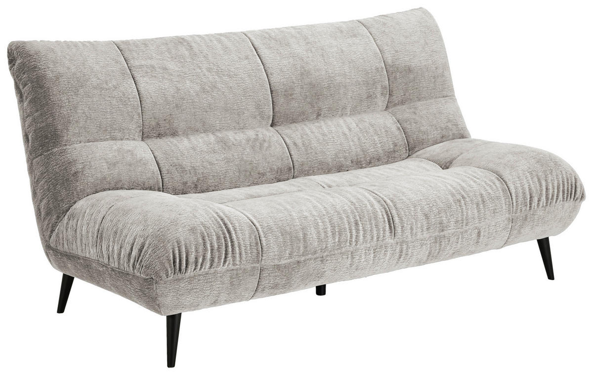 2-SITZER-SOFA Mikrofaser Grau  - Schwarz/Grau, KONVENTIONELL, Textil/Metall (198/100/101cm) - Hom`in