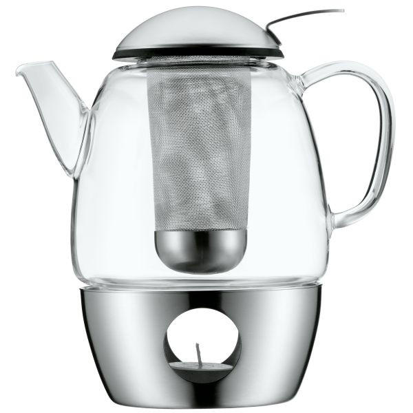 TEEKANNE 1 l  - Edelstahlfarben, Basics, Glas/Metall (1l) - WMF