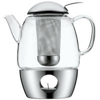 TEEKANNE 1 l  - Edelstahlfarben, Basics, Glas/Metall (1l) - WMF