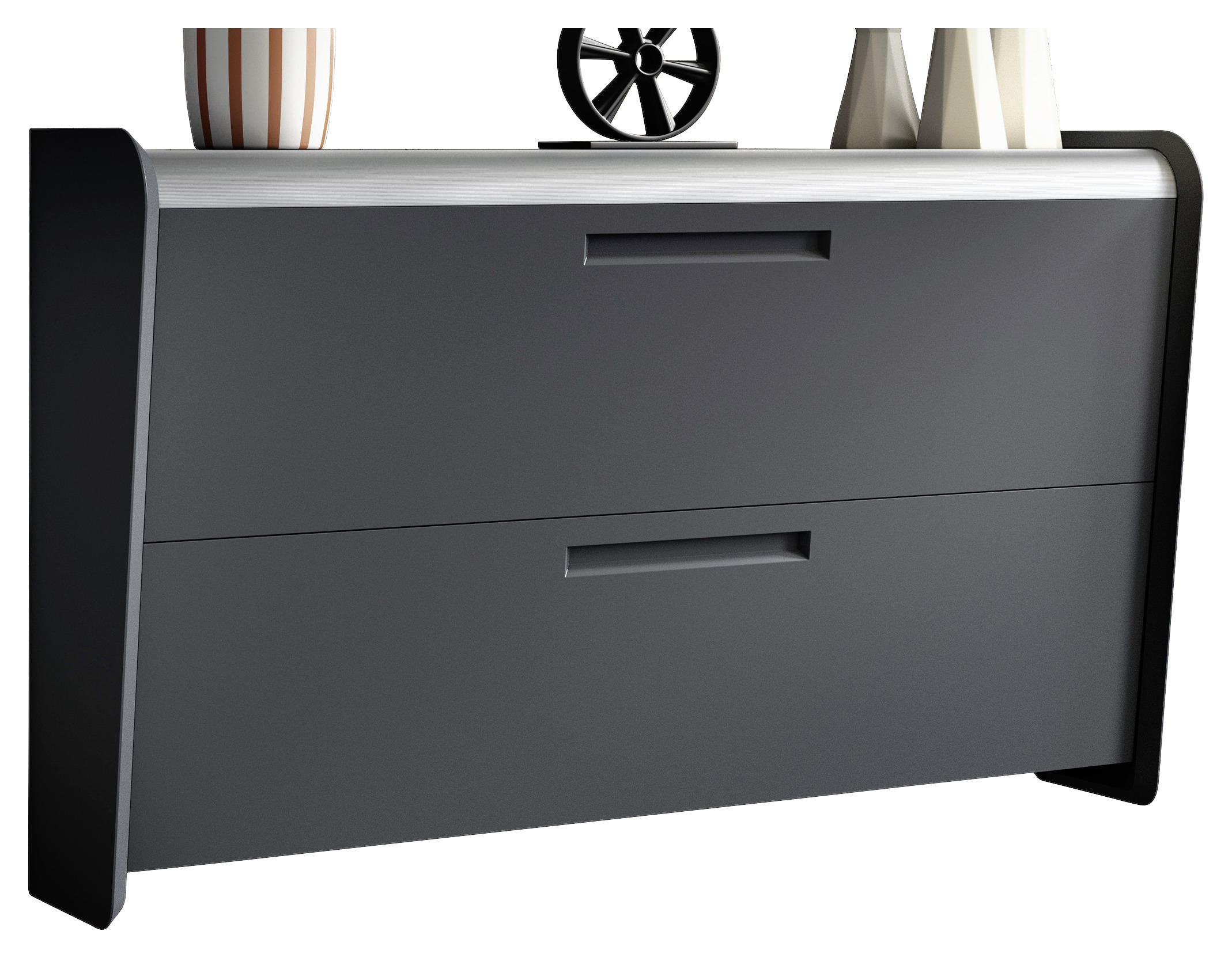 Thumbnail - Dieter Knoll Garderobe, Anthrazit, Alu, Metall, Holzwerkstoff, 195x185x36 cm, Garderobe, Garderoben-Sets & Serien, Garde...