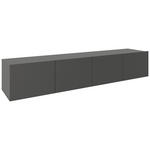 LOWBOARD  200/36,7/42 cm  hängend  - Anthrazit, Design, Holzwerkstoff (200/36,7/42cm) - Hom`in