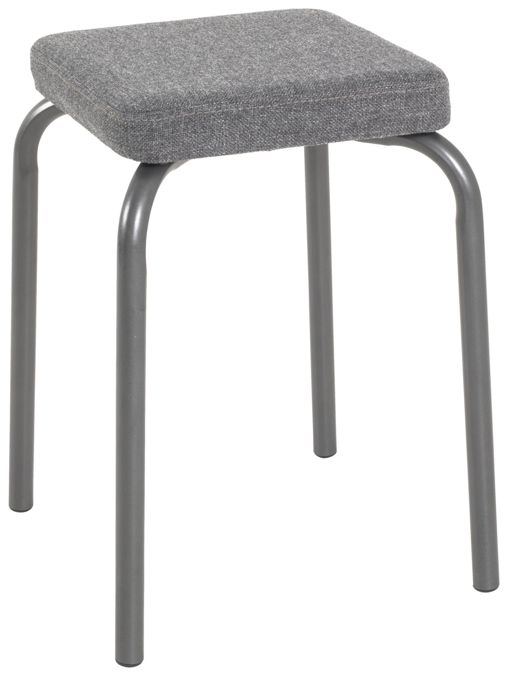 STAPELHOCKER Metall, Textil Anthrazit, Grau  - Anthrazit/Grau, Textil/Metall (36/49/36cm) - Boxxx
