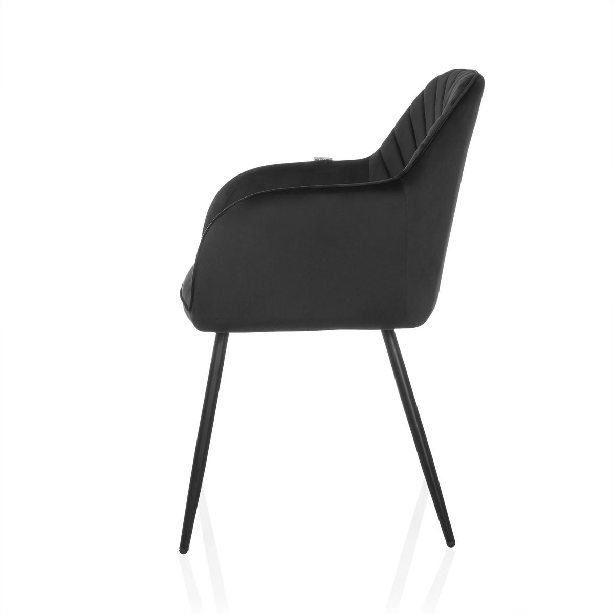 STOL MED ARMSTÖD  - svart, Modern, metall/textil (55/86/58cm) - MID.YOU