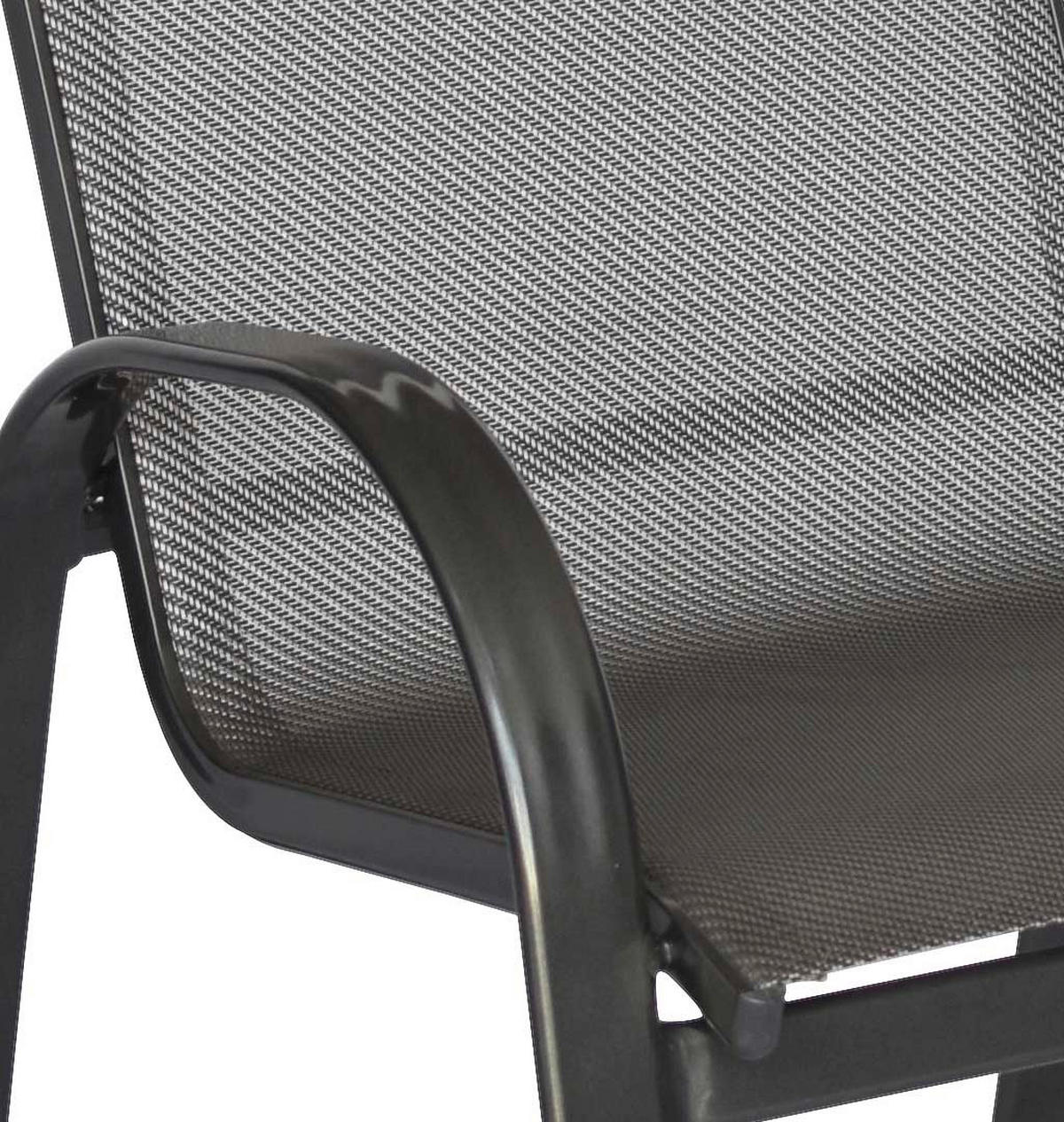STAPELSESSEL in Metall, Textil Graphitfarben, Grau  - Graphitfarben/Grau, KONVENTIONELL, Textil/Metall (56/97/76cm) - Gardenson