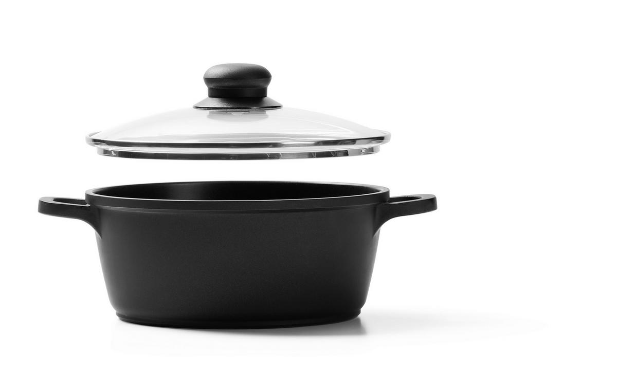 KOCHTOPF Turin 1,85 l  - Klar/Edelstahlfarben, Konventionell, Glas/Kunststoff (20cm) - Homeware Profession.