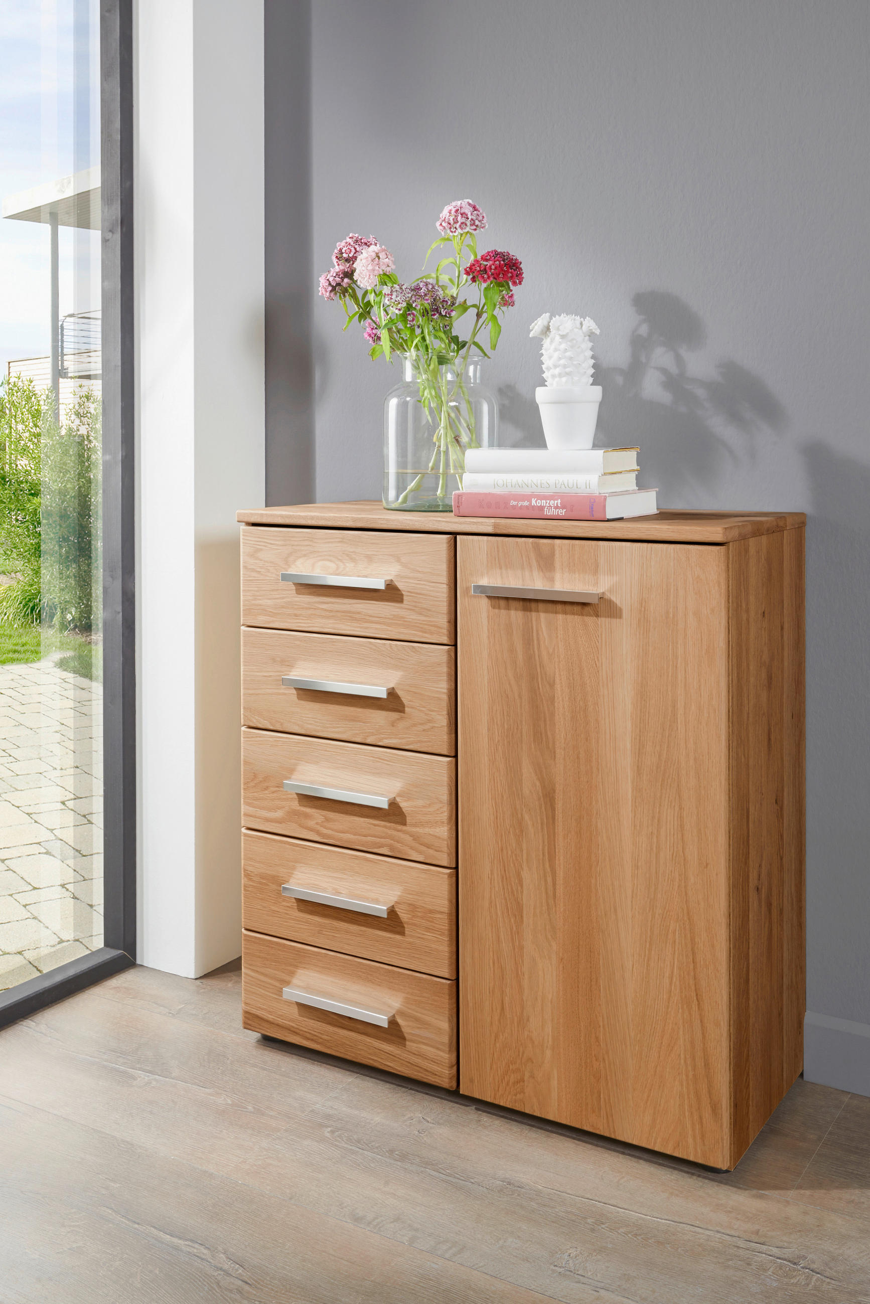 KOMODA, barve hrasta  - barve hrasta, Design, leseni material/les (80/86/36cm) - Dieter Knoll