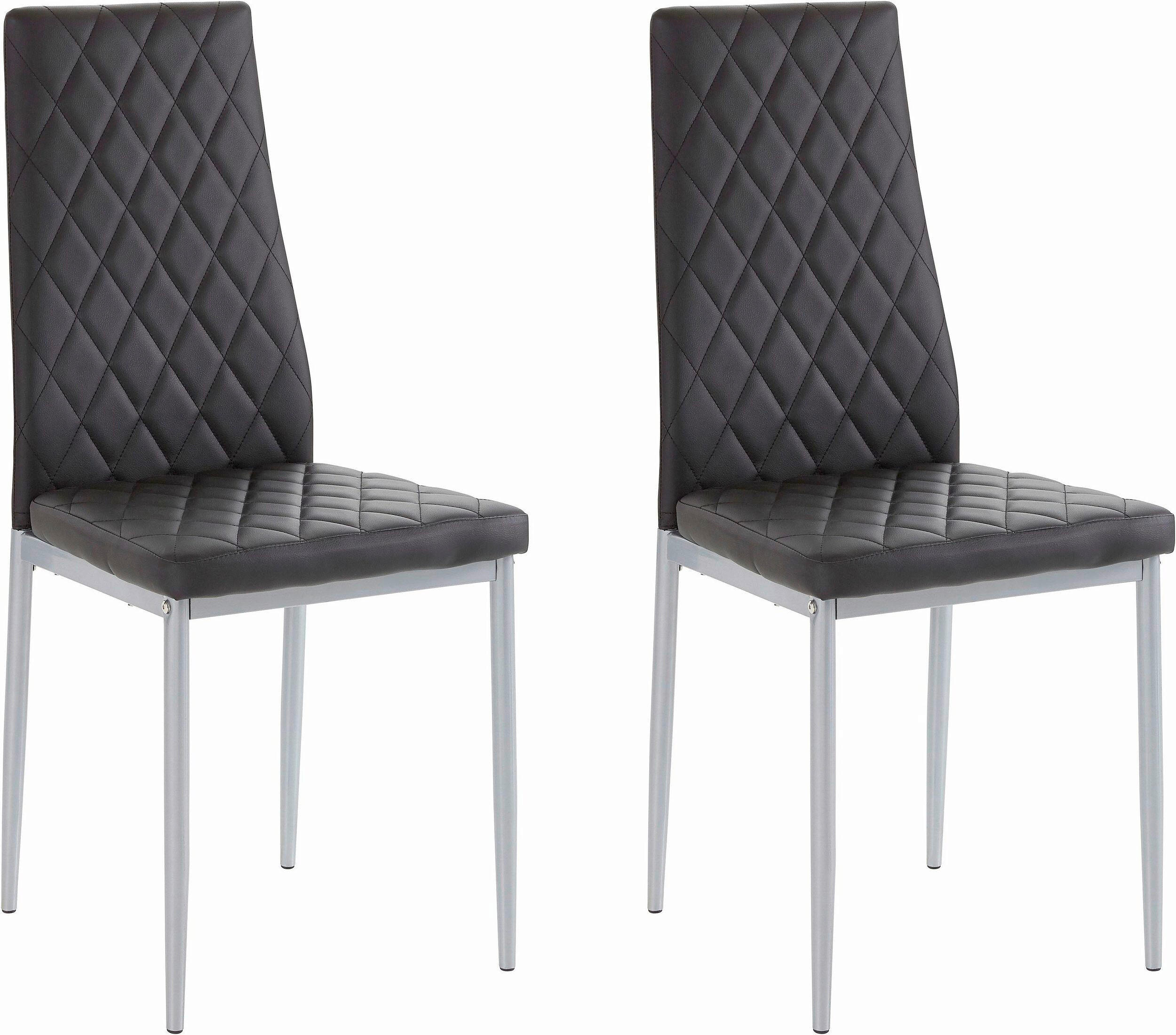 Mid.you Stuhl-Set Brooke Schwarz 42x98x53 cm