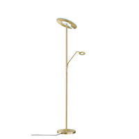 LED-STEHLEUCHTE - Weiss/Messingfarben, Design, Kunststoff/Metall (35/180cm) - Fischer & Honsel