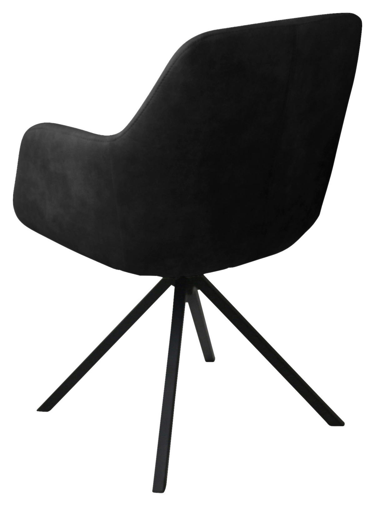 ARMLEHNSTUHL  in Stahl Flachgewebe  - Anthrazit/Schwarz, Design, Textil/Metall (57/85,5/65cm) - Voleo