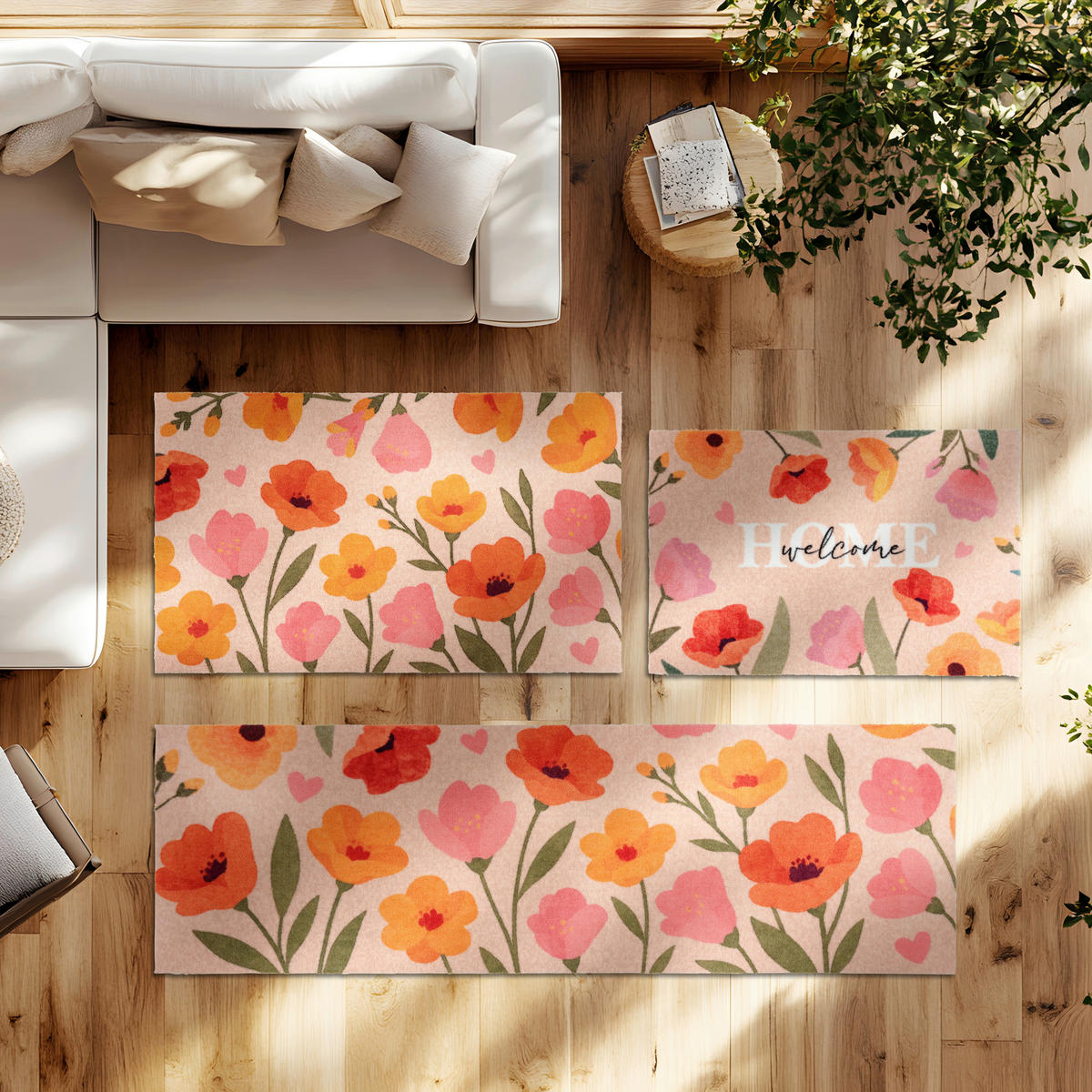 FUßMATTE  66/110 cm  Rosa  - Rosa, Basics, Kunststoff/Textil (66/110cm) - Astra