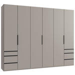 DREHTÜRENSCHRANK  in Sahara  - Schwarz/Sahara, MODERN, Holzwerkstoff/Metall (300/236/58cm) - Hom`in