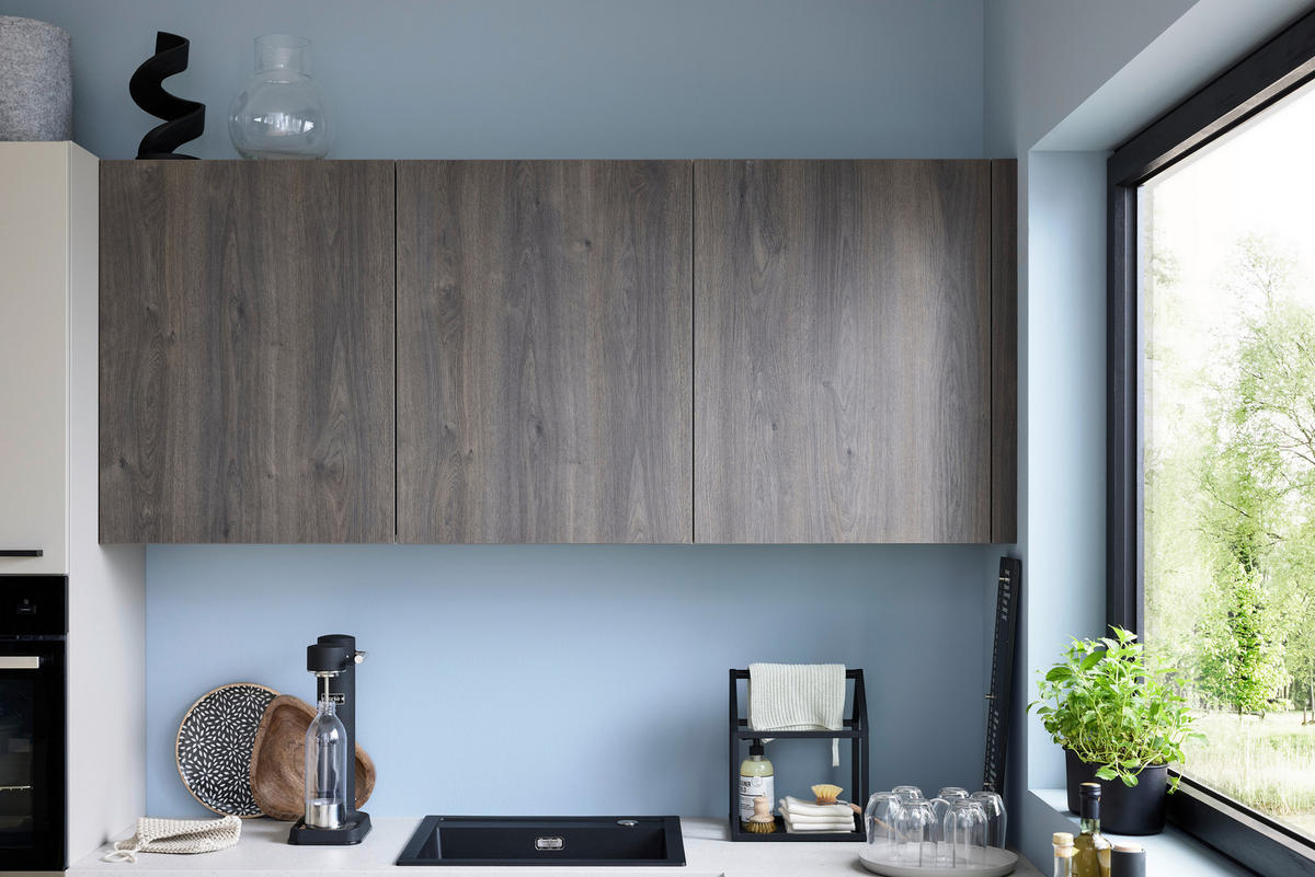 EINBAUKÜCHE   - Grau, Design, Holzwerkstoff - Novel