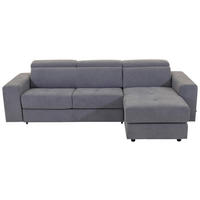 SAROKKANAPÉ textil szürke  - fekete/szürke, Modern, műanyag/textil (273/160cm) - Hom`in