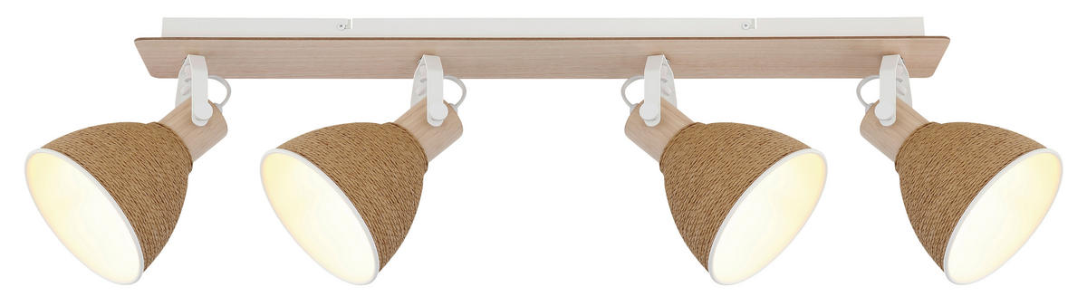 STRAHLER Lyndon 85,5/17,5/19 cm  - Braun/Weiß, Natur, Holz/Papier (85,5/17,5/19cm) - Globo