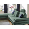 ECKSOFA in Echtleder Opal  195/308 cm  - Opal/Schwarz, Design, Leder/Metall (195/308cm) - Dieter Knoll