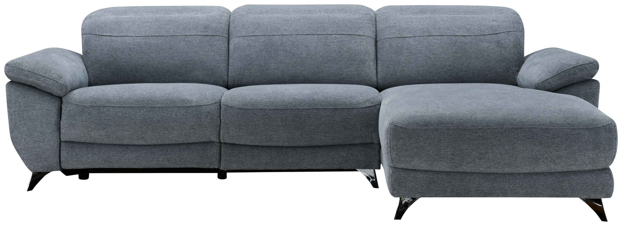 SEDEŽNA GARNITURA, struktura svetlo modra  - srebrne barve/svetlo modra, Design, tekstil (269/167cm) - Xora