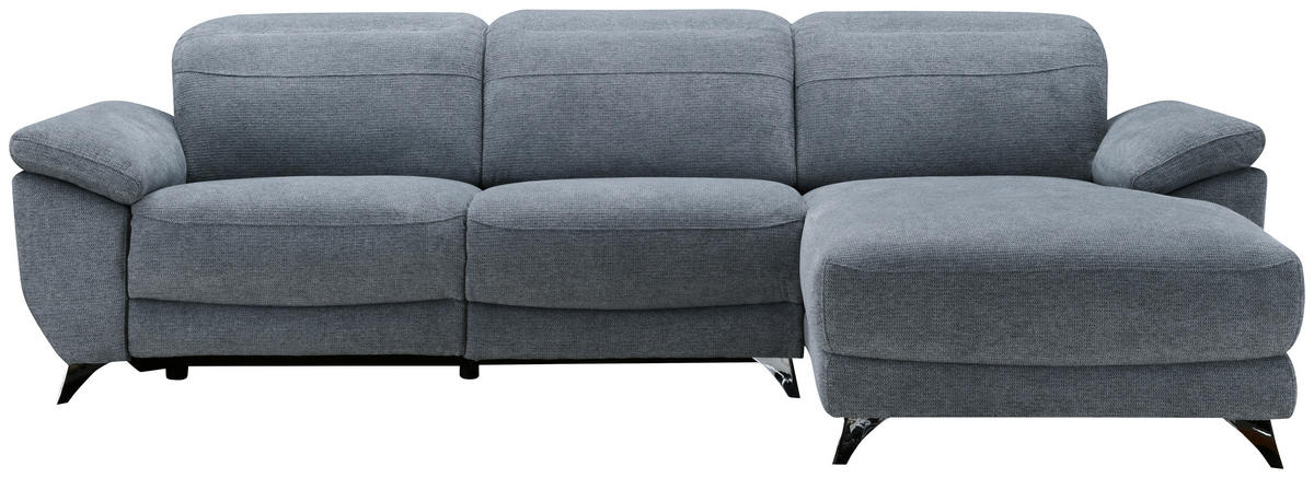 SEDEŽNA GARNITURA, struktura svetlo modra  - srebrne barve/svetlo modra, Design, tekstil (269/167cm) - Xora