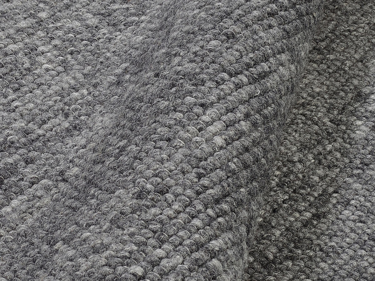 HANDWEBTEPPICH 250/250 cm Helsinki Anthrazit  - Anthrazit, Basics, Textil (250/250cm) - Linea Natura