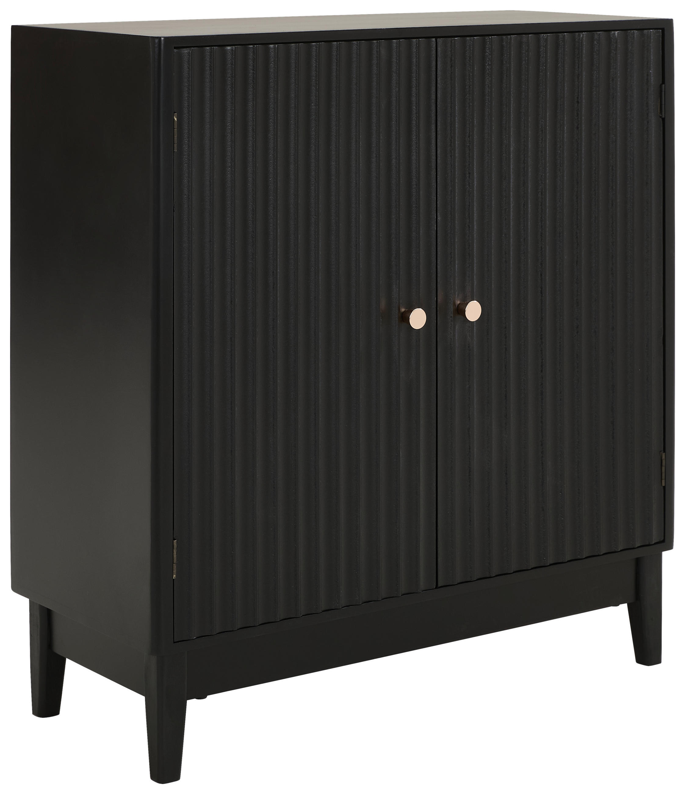 Livetastic Kommode Schwarz 80x85x35 cm